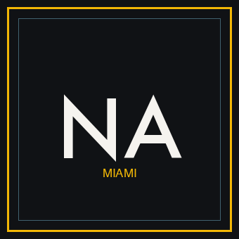 A monogram plate reading N A